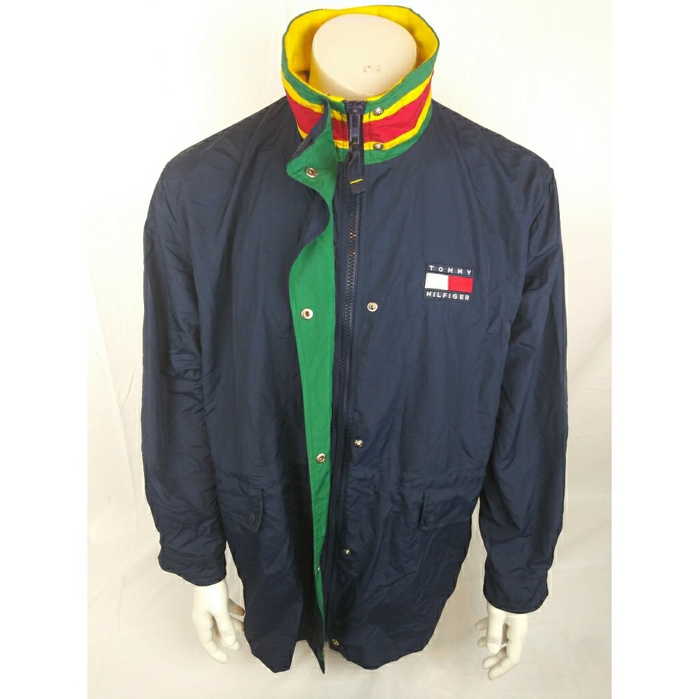 Vtg Tommy Hilfiger XL windbreaker jacket Rain Coat